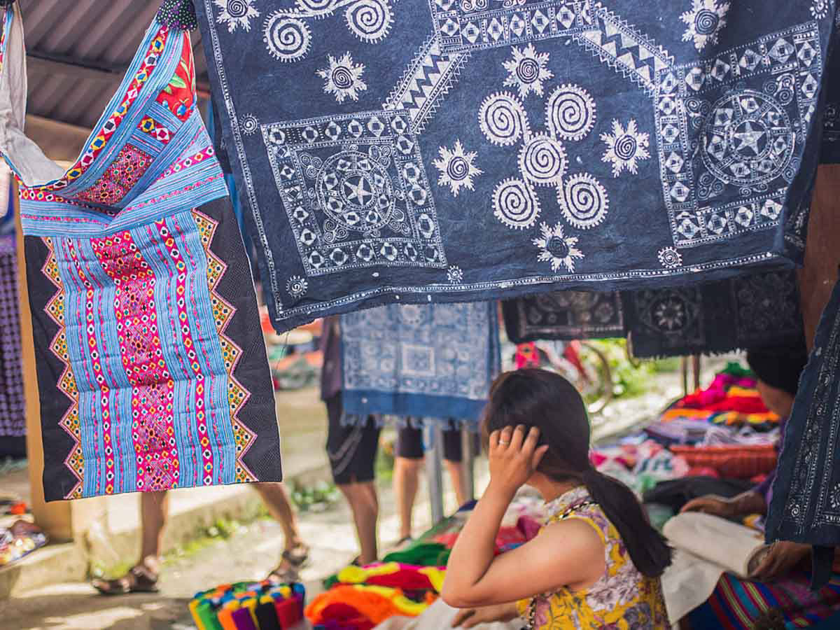 Hmong ethnic market at Pa Co village, Vietnam