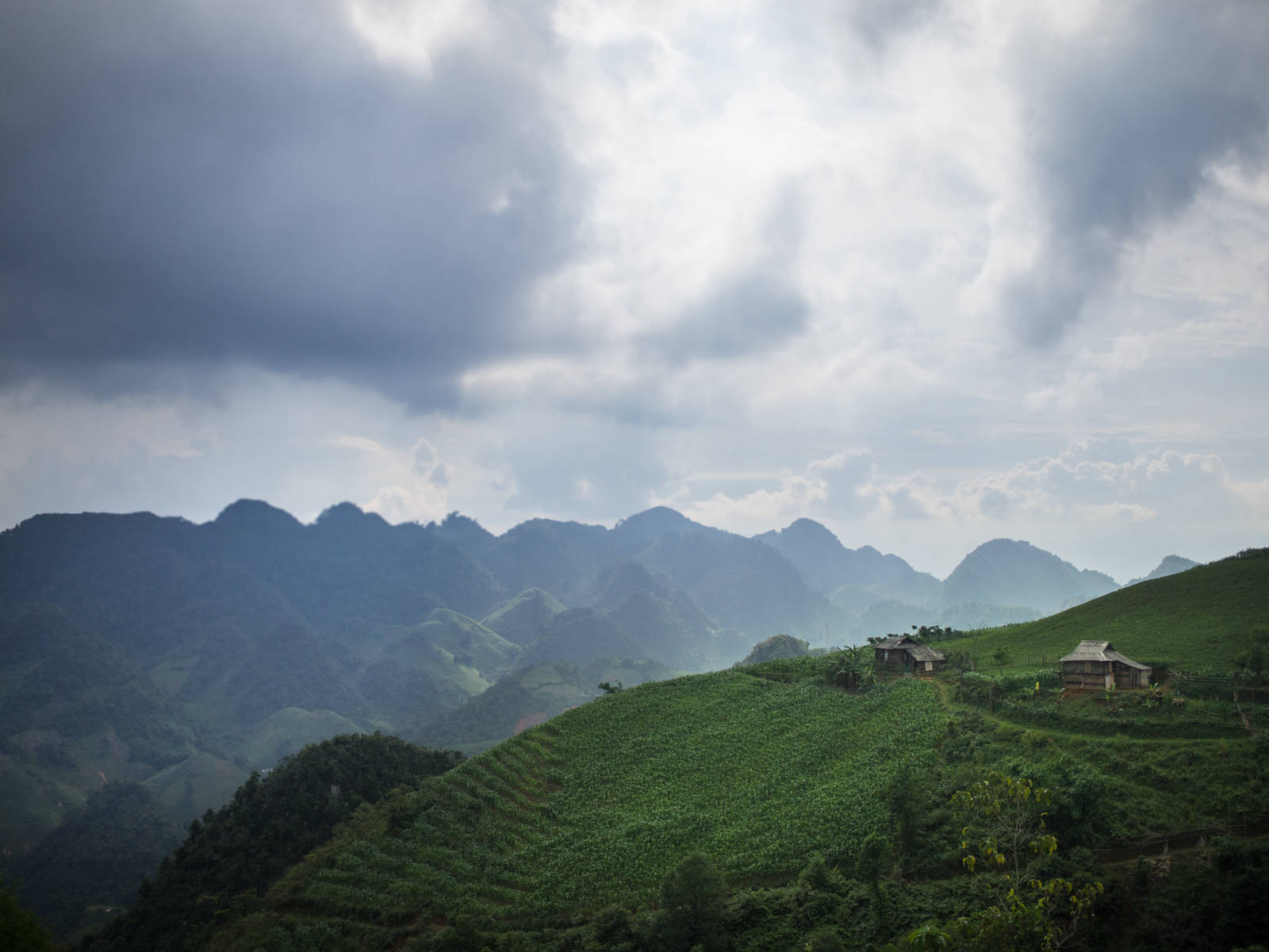 Farm houses in mountains, Vietnam